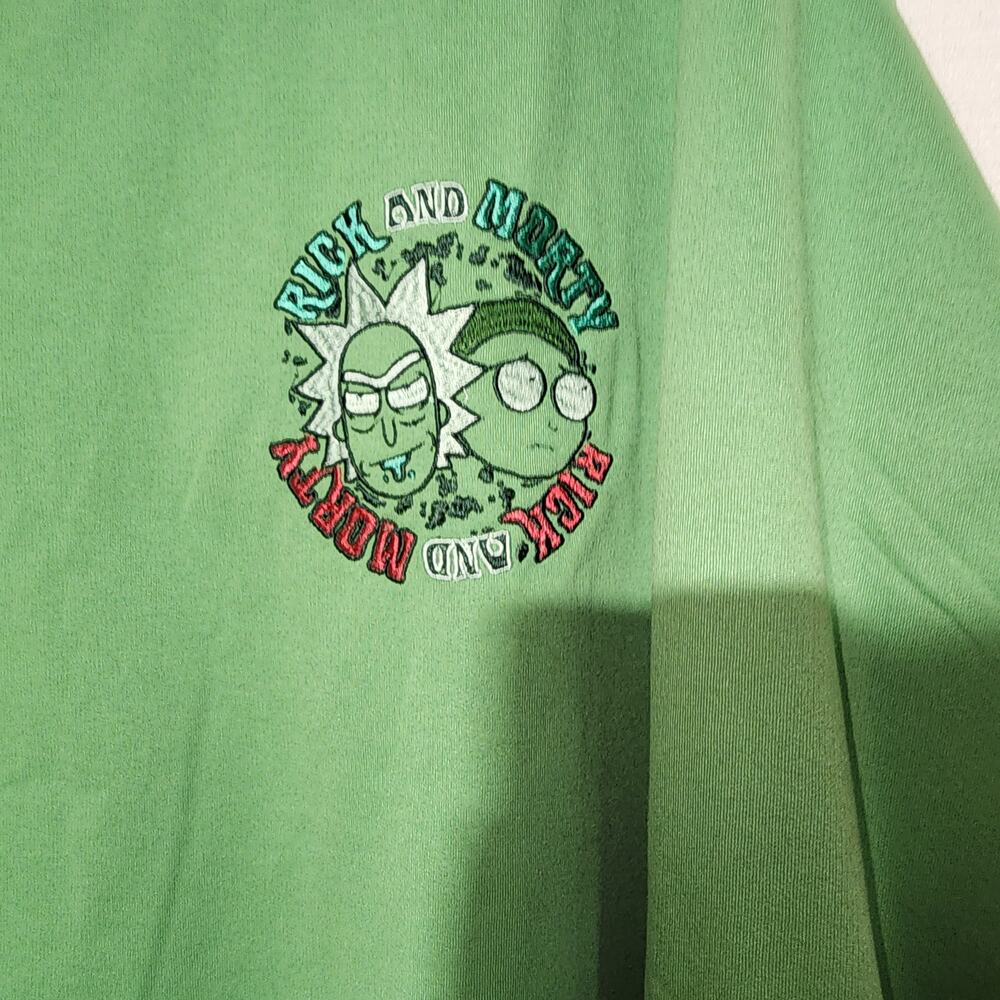 Rick and Morty green sweatshirt men's XL-embroidered - Picture 5 of 6